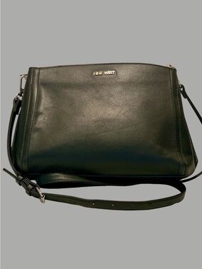 Nine West Black Leather Crossbody bag purse